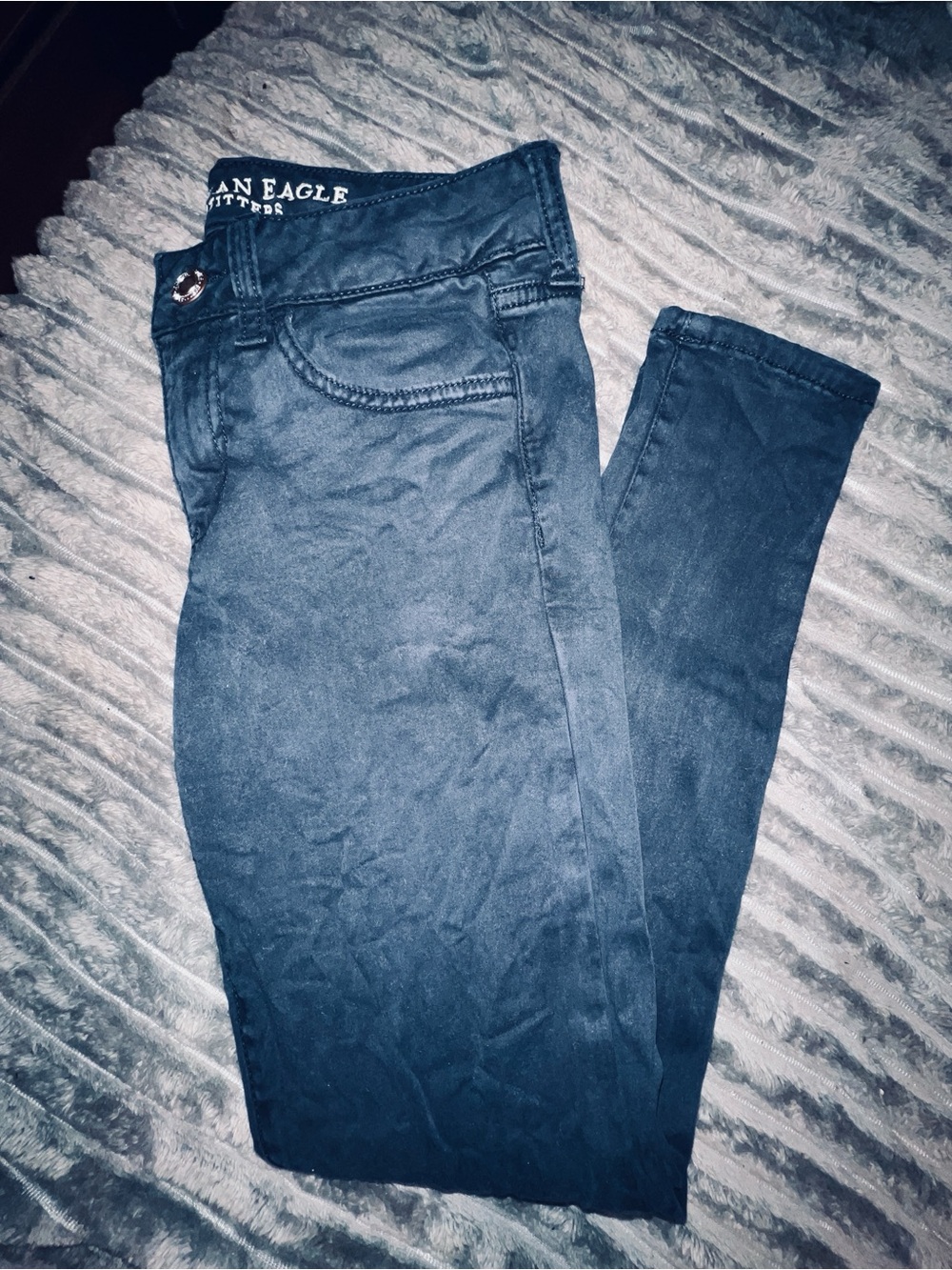 American Eagle Outfitters Dark Blue Skinny Jeans for Women